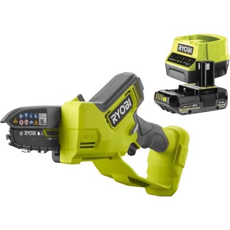 RYOBI Élagueur à main - RY18PSX10A-120 - 18V One+ Brushless - 1 batterie 2,0 Ah - 1 chargeur