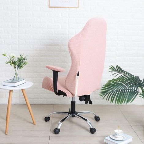Juego de fundas para silla gaming, Con 2 fundas para reposabrazos, Funda para silla, Para gamers y oficina, Rosa, Universal, 4 piezas (1/5)