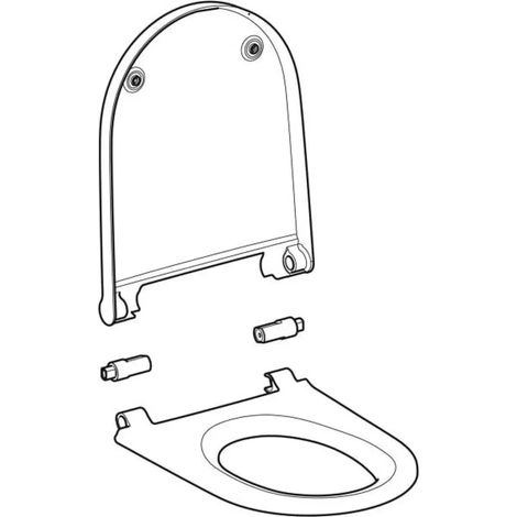 Geberit Sedile WC con coperchio per Geberit AquaClean Sela, bianco alpino, 243650111