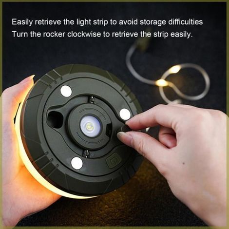 Cocosity Guirlandes lumineuses de camping Camping String Lights 32.8FT Réglable 5 Modes Imperméable LED Rechargeable sport camping (1/5)