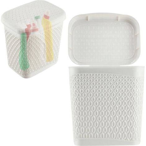 Conteneur à Poudre, Capacité de 6 Litres, Polyvalent pour Tous les Détergents, BLANC (1/5)