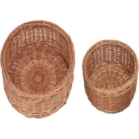 2 pièces Corbeille à pain, Rotin tissé à la main, Pour fruits légumes, Stockage alimentaire, Cuisine restaurant (1/5)