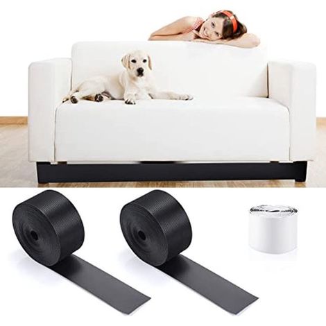 5 rollos de barreras de PVC para evitar que las mascotas se metan debajo camas, barreras 5 cm ancho, barreras 2 metros correa instalación 50 cm (1/4)