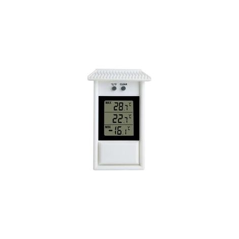 Gartenthermometer Innen- und Außenthermometer Kühlschrankthermometer, Digitalthermometer für Gewächshaus, Digitalthermometer mit Min-Max - Crezuo
