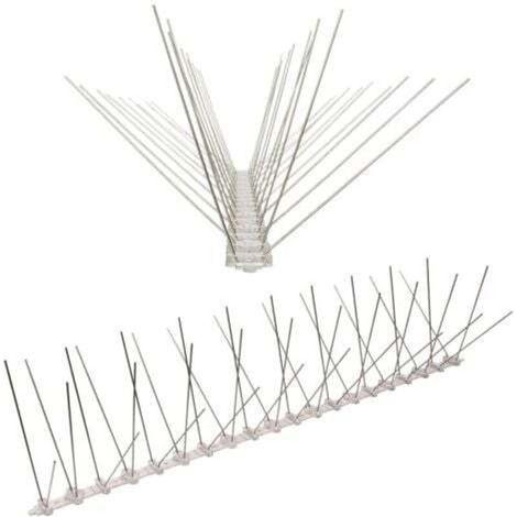 Taubenschutz 10 Meter hohe Edelstahl-Taubenabwehrspitzen 4 Reihen mit praktischem Klickverschluss (1/4)