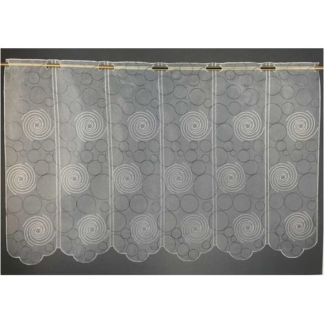 Brise bise en organza brodé crème Crème 30x120 cm