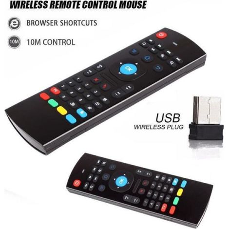 Télécommande Souris Air RF 2.4 GHz Gyroscope G-sensor Pour Android TV Box Smart TV Noir ×1 (1/4)