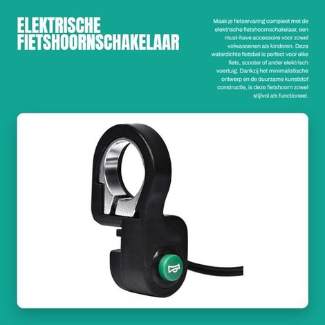 Interruttore clacson Dailygoods, robusto e impermeabile per e-bike e monopattini elettrici, affidabile e facile da usare... (1/5)