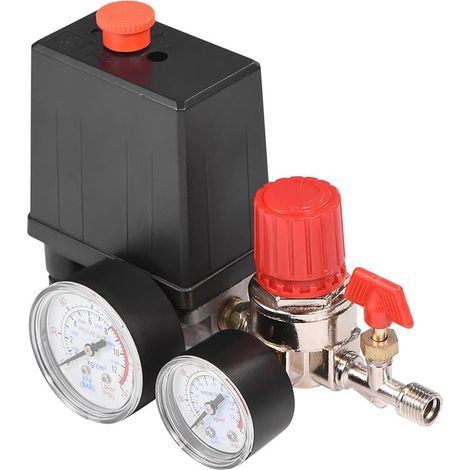 Pressostat régulateur de pression pour compresseur d'air 12 bar, plage 0,5-0,8 MPa alimentation 220V raccord G1/4 (1/5)