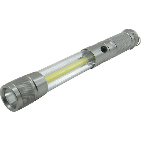 Torcia Led Calamitata Da Lavoro Cob Lampada Luce Emergenza Portatile (1/2)
