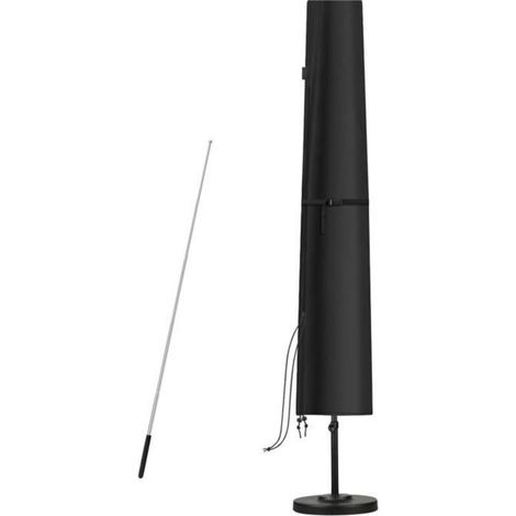 Housse de protection pour parasols de 2 à 3 mètres, avec des mâts adaptés aux parasols latéraux ou verticaux, mesurant 190 x 30/50 cm. (1/4)