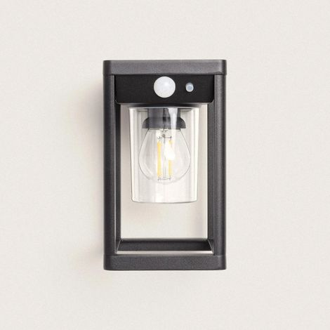 Ledkia – Applique murale extérieure solaire LED 2W en aluminium – Détecteur de mouvement – Résistante aux intempéries – Éclairage automatique (1/5)