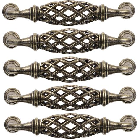 Lot de poignées de meubles de style ancien pour tiroirs, armoires et portes décoratives (1/3)