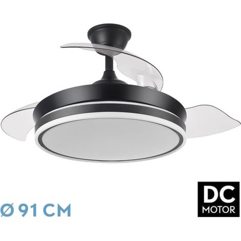 FABRILAMP AKUNADECOR Ventilateur noir Modèle Bayomo S LedAnd Motor Dc