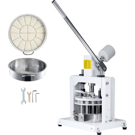 Mophorn 18-teiliger manueller Teigteiler, Runder, Handpress-Teigschneider (2,11 Unzen - 9,88 Unzen), mit Tablett und Klinge aus 304-Edelstahl, perfekt für Bäckereien, Restaurants