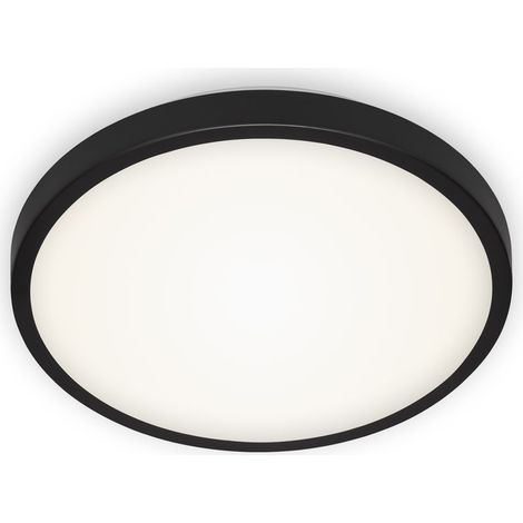 BRILONER MANNY LED Deckenleuchte, Neutralweißes Licht, schwarz, 29 x 7 cm