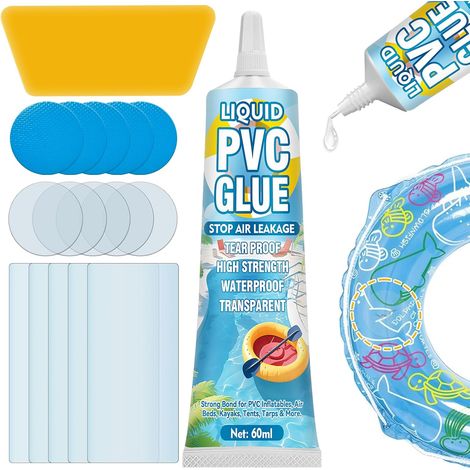 Kit de Réparation, kit de Réparation de Matelas Pneumatique Robuste, kit de Réparation de Piscine Gonflable Imperméable, Adhésif en Vinyle pour Matelas Pneumatique, Produits (1/5)