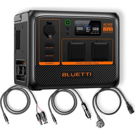 Bluetti AC60P Powerstation 504Wh 600W 1200W-Power-Lifting (1/5)