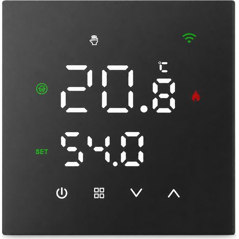 Thermostat pour chaudière murale, 3 A, noir, sans Wi-Fi, contrôle de la température (1/5)