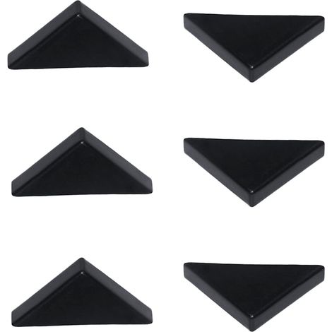 Protecteurs D'angle - 6 mm - Pour Verre Pointu Miroir Carreaux Céramique - Forme Triple - Noir - 20 Pièces