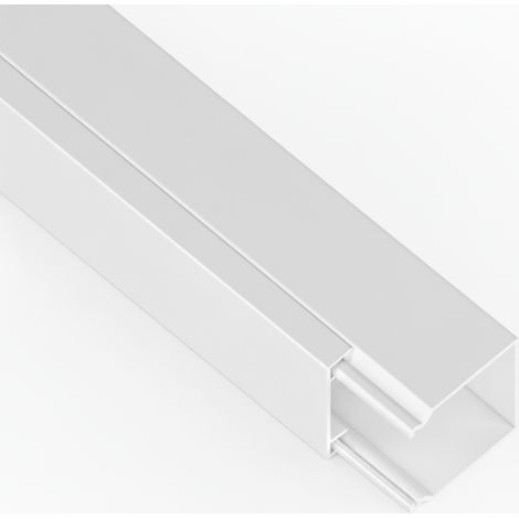 Goulotte De Câbles Blanche - 25 X 40 Mm - 2 M - Gestion Des Câbles - Marque Aks 111303 (1/4)