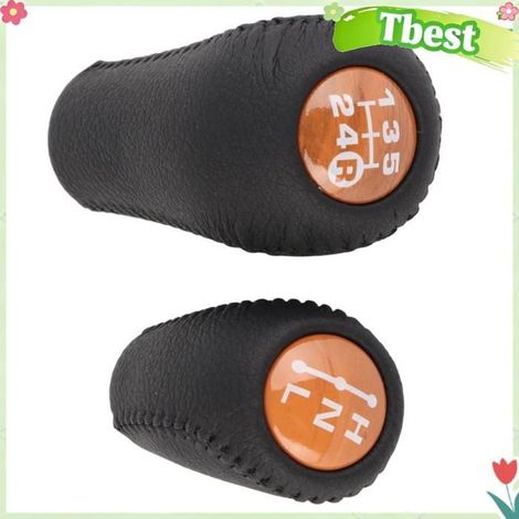 Tbest Pommeau de changement de vitesse Pommeau de Levier de Vitesses MT 5 Vitesses 33504‑20120‑C0 Convient auto levier B (noir)