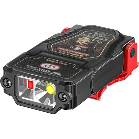 (XHK12 1 pièce) Mini lampe frontale LED à capteur, clip pour casquette, lampe torche rechargeable et étanche pour le camping et la pêche (1/5)