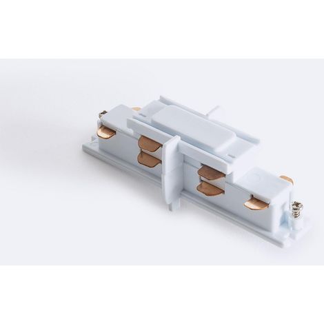Conector Mini Tipo I para Carril Trifásico DALI Blanco
