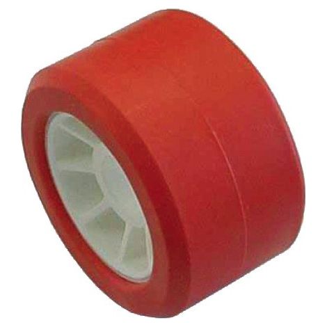 Maxter – Galet rouge 120x75 mm – Alésage 21 mm – Accessoire remorque nautique léger et robuste – Montage facile sur axe