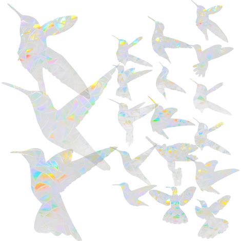 Pour Fentres Stickers Oiseaux Et Colibris Adhsifs Anti (1/5)