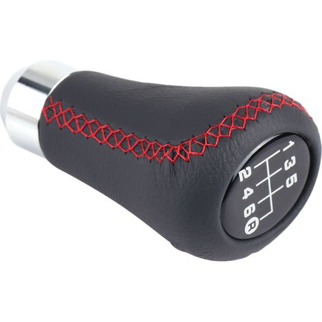 Pommeau de Vitesse pour Voiture 6 Vitesses en PU avec 3 Adaptateurs pour Diamètres 8-12mm - Rouge (1/5)