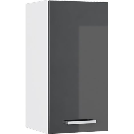 Hängeschrank R-Line, Anthrazit Hochglanz, 30 cm mit Tür, Vicco