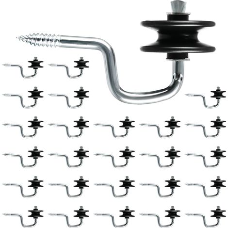 50 Pièces Isolateurs d'Angle Clôture Électrique à Vis Tension (1/5)