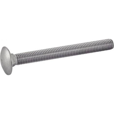 50 Vis à Métaux Tête Ronde Collet Carré 8 x 130 mm - DIN 603 - NFE27-351 - UNI 5731 - Inox A4 - D-Work