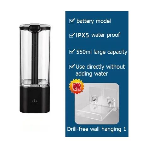 (Modèle à piles 2) Distributeur de savon automatique mains libres 500 ml, distributeur de gel hydroalcoolique sans contact, distributeur de savon liquide à capteur intelligent pour cuisine et salle de (1/5)