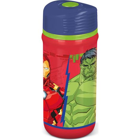 Borraccia 390 ml con chiusura antigoccia in plastica per bambini Avengers (1/4)