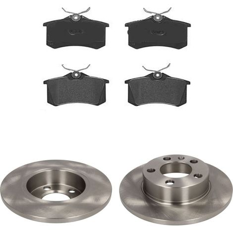 KIT FRENI POSTERIORI compatibile con SKODA FABIA I COMBI (6Y5) - DISCHI + PASTIGLIE OEM: P 85 020 / C4W000ABE /SOSTITUZIONE DIRETTA/BASSA POLVERE/SILENZIOSO