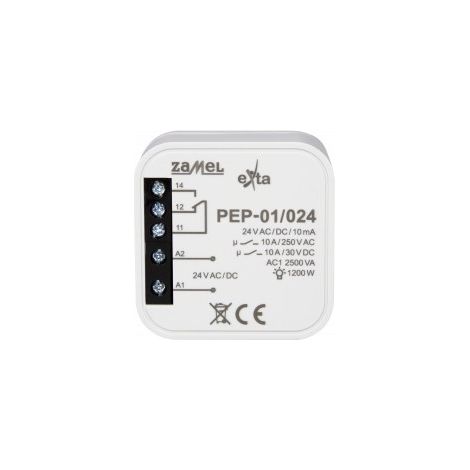 Relé electromagnético admisible 24 V CA/CC, 10 A PEP-01/024