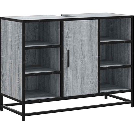 Meubles de Rangement,Armoire lavabo de salle de bain sonoma gris bois d'ingénierie CFW762245 (1/5)