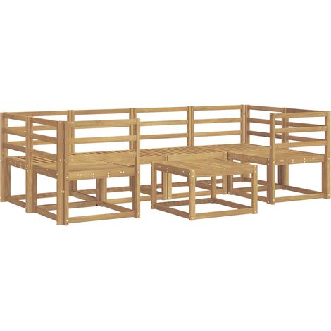 Ensemble de canapés d'extérieur 7 pcs Blanc 59 x 59 x 37 cm vidaXL (1/5)