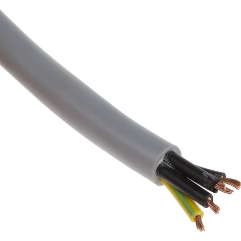 Rs Pro – Câble de commande YY 4 conducteurs 0,75 mm² – Non blindé PVC gris – Tension 300/500 V – Bobine de 50 mètres