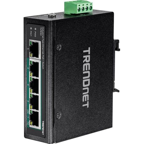 [NEUWERTIG] B-Ware TRENDnet Switch Hub Industrial Ethernet Netzwerk Schwarz PoE DIN-Rail TI-PE50 (1/2)