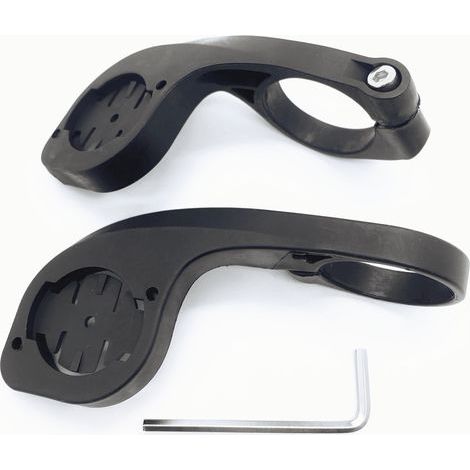 Verlängerte Fahrradcomputerhalterung (31,8 mm Klemmdurchmesser) — Kompatibel mit Garmin-, Blackbird- und XOSS-Computern — Universelle Halterung für Rennräder und Mountainbikes (auch in einer verlänger (1/5)