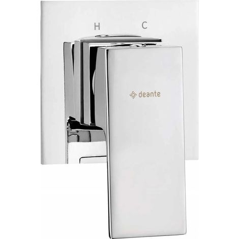 Deante Mitigeur de douche encastré Chrome brillant design cubiste (1/3)