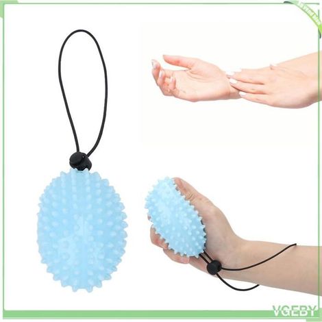 Balle anti-stress - FAFEICY - Bleu - Points de massage 3D - Soulagement du stress - Flexibilité des doigts (1/5)