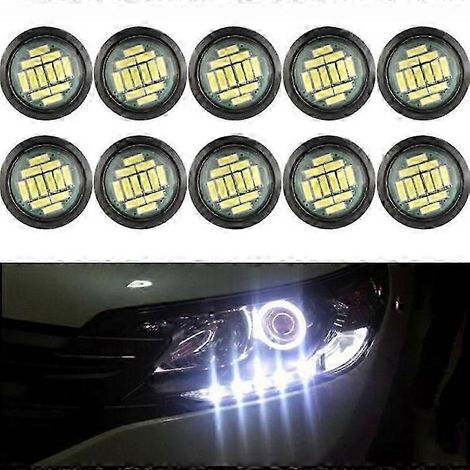 2 feux de jour/de recul LED blancs 12 V CC 5 W type œil d'aigle (1/5)