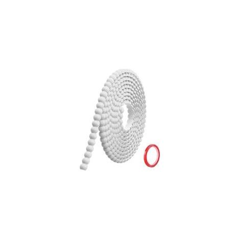5M x 10mmMoulure Murale Décorative Adhésive Blanc Moulure en PVC Flexible avec Bordure Perlée 3D, Baguette de Finition Hydrofuge pour Cadre de Miroir (1/4)