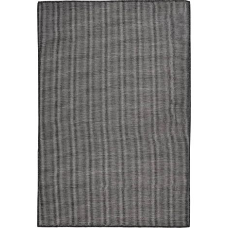 Outdoor-Teppich Flachgewebe 120x170 cm Grau vidaXL (1/5)