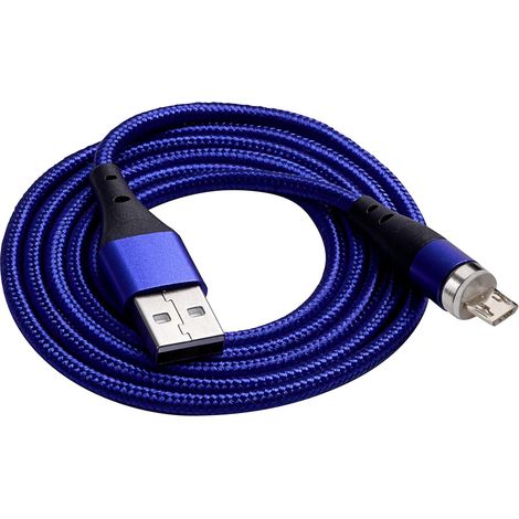 Akyga AK-USB-47 Magnetisches Micro-USB-B-Kabel, geflochtenes Kabel, 18 W, 3 A, QC, 1 m