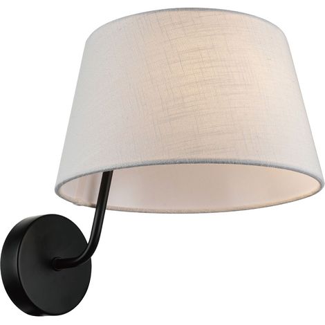 Aplique MARIZA 1xE14 negra con pantalla beige (1/3)
